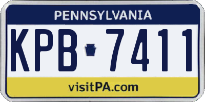 PA license plate KPB7411