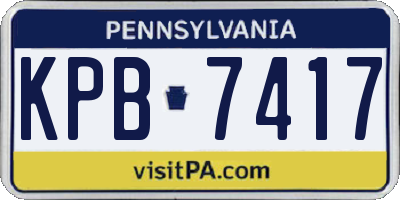 PA license plate KPB7417