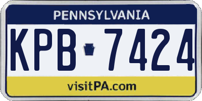 PA license plate KPB7424