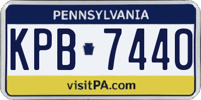 PA license plate KPB7440