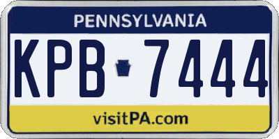 PA license plate KPB7444