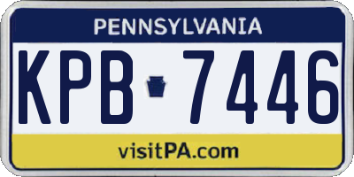 PA license plate KPB7446