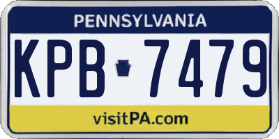 PA license plate KPB7479