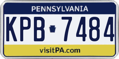 PA license plate KPB7484