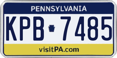 PA license plate KPB7485
