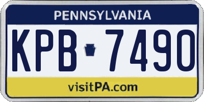 PA license plate KPB7490