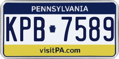 PA license plate KPB7589