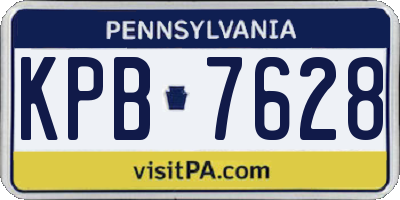 PA license plate KPB7628