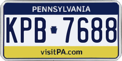 PA license plate KPB7688