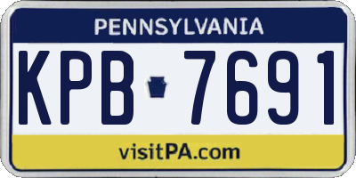 PA license plate KPB7691
