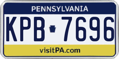 PA license plate KPB7696