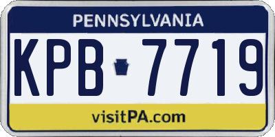PA license plate KPB7719
