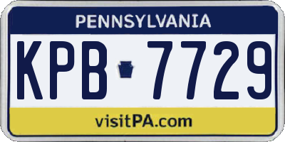 PA license plate KPB7729
