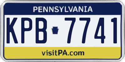PA license plate KPB7741