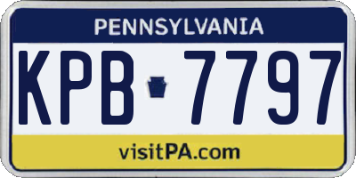 PA license plate KPB7797