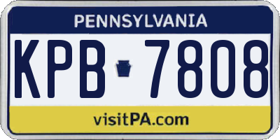 PA license plate KPB7808