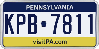 PA license plate KPB7811