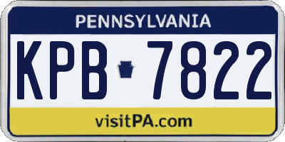 PA license plate KPB7822