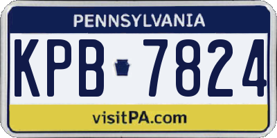 PA license plate KPB7824