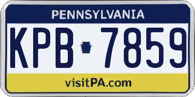 PA license plate KPB7859