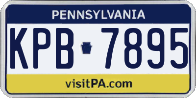 PA license plate KPB7895