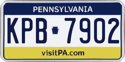 PA license plate KPB7902