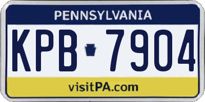 PA license plate KPB7904