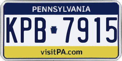 PA license plate KPB7915