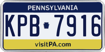 PA license plate KPB7916