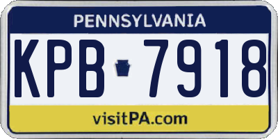 PA license plate KPB7918