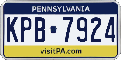 PA license plate KPB7924