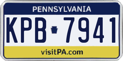 PA license plate KPB7941