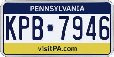 PA license plate KPB7946