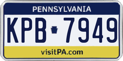 PA license plate KPB7949