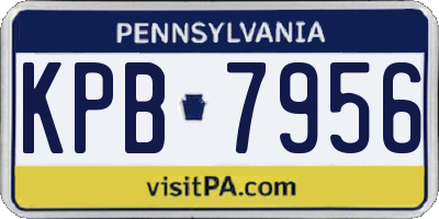 PA license plate KPB7956