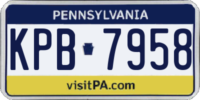 PA license plate KPB7958