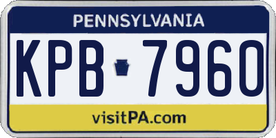 PA license plate KPB7960