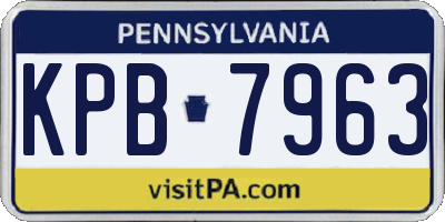 PA license plate KPB7963