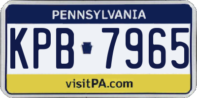 PA license plate KPB7965
