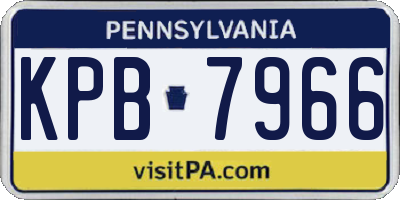 PA license plate KPB7966
