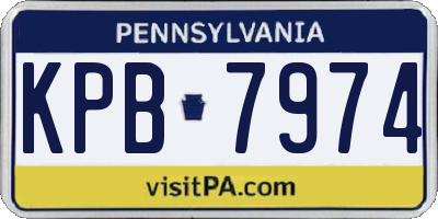 PA license plate KPB7974