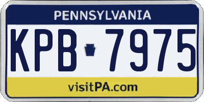 PA license plate KPB7975