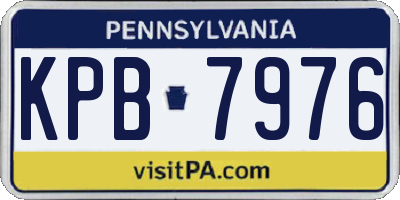 PA license plate KPB7976