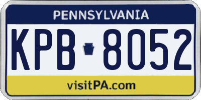 PA license plate KPB8052