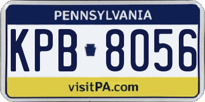 PA license plate KPB8056