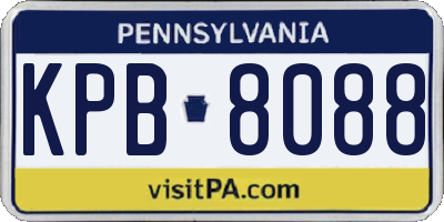 PA license plate KPB8088