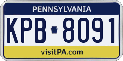 PA license plate KPB8091
