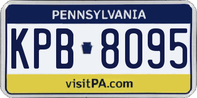 PA license plate KPB8095