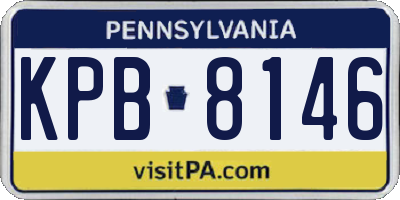 PA license plate KPB8146