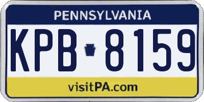 PA license plate KPB8159